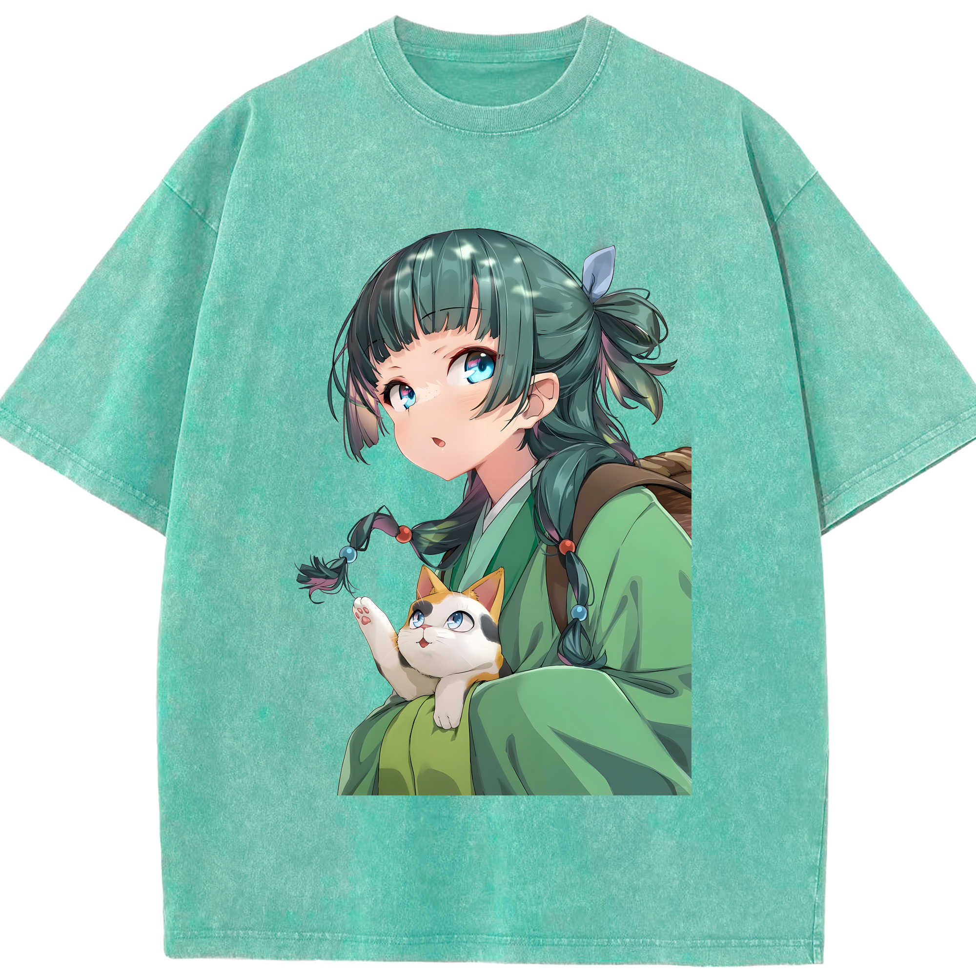 （画像用） 薬屋のひとりごと The Apothecary Diaries 綿100% ヴィンテージ風 半袖Tシャツ（フロントプリント）